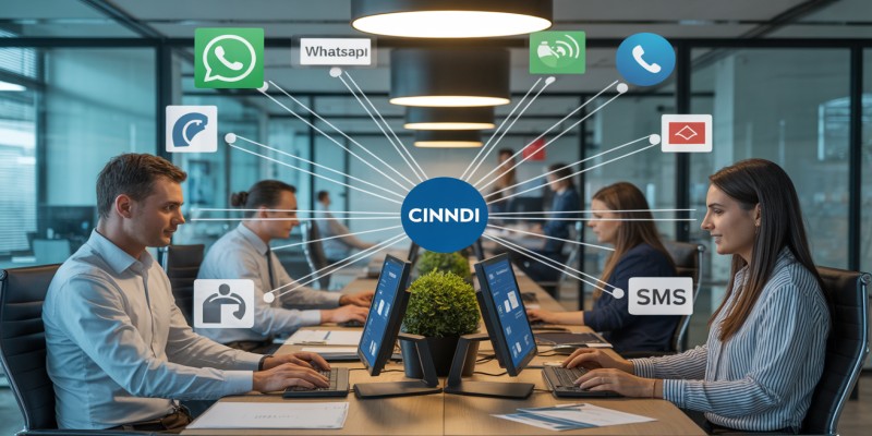 CRM integrado: WhatsApp, Ligações e SMS com a CINNDI